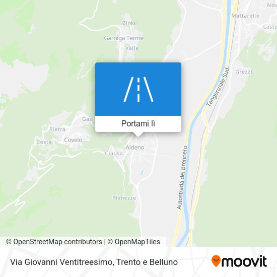 Mappa Via Giovanni Ventitreesimo