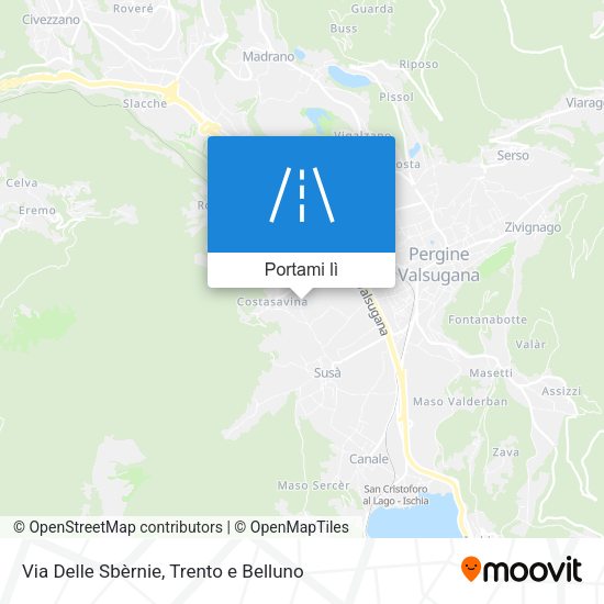 Mappa Via Delle Sbèrnie