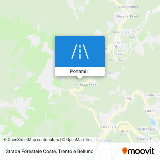 Mappa Strada Forestale Coste