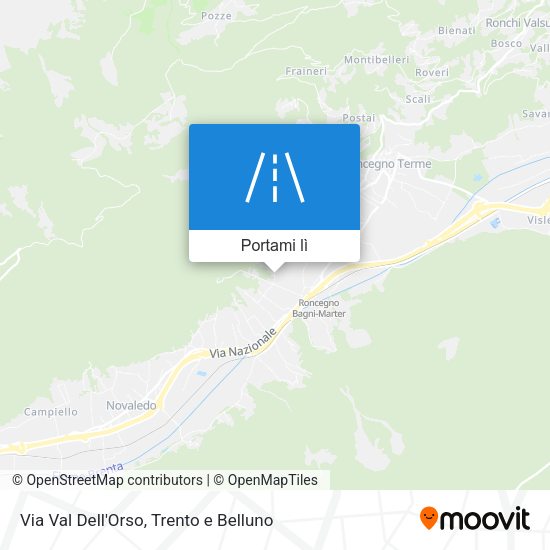 Mappa Via Val Dell'Orso