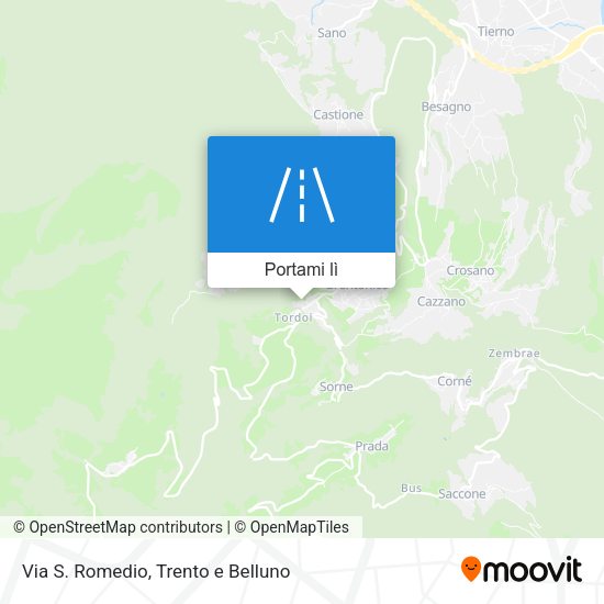Mappa Via S. Romedio