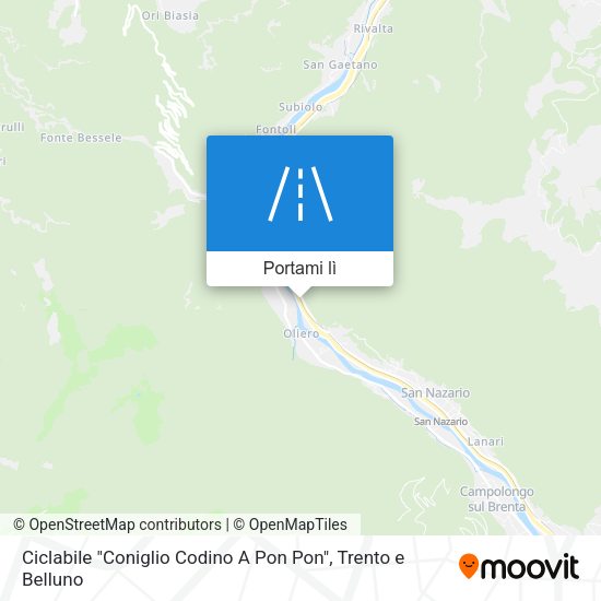 Mappa Ciclabile "Coniglio Codino A Pon Pon"