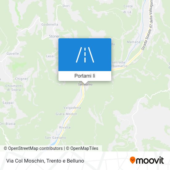 Mappa Via Col Moschin