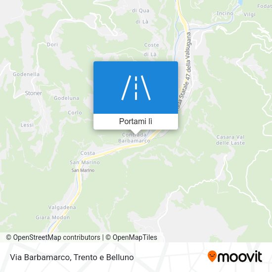 Mappa Via Barbamarco