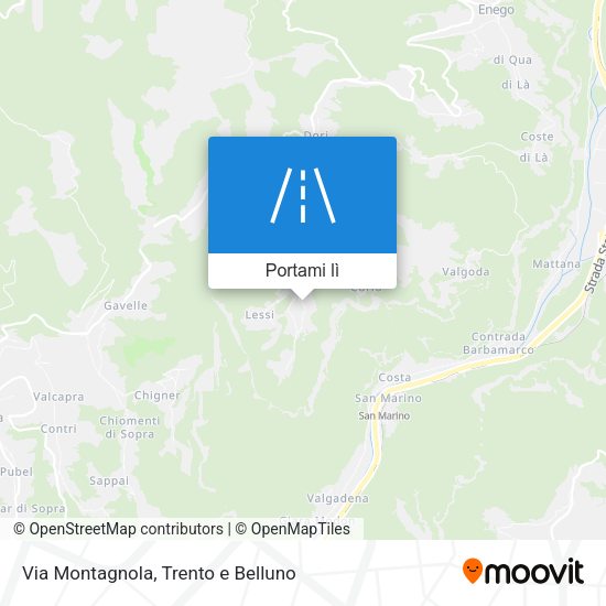Mappa Via Montagnola