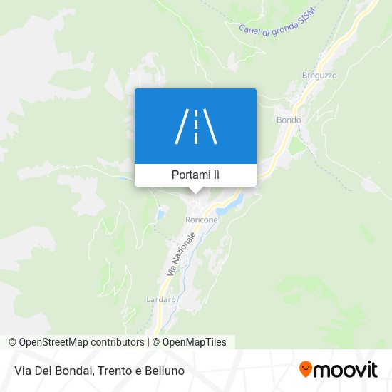 Mappa Via Del Bondai
