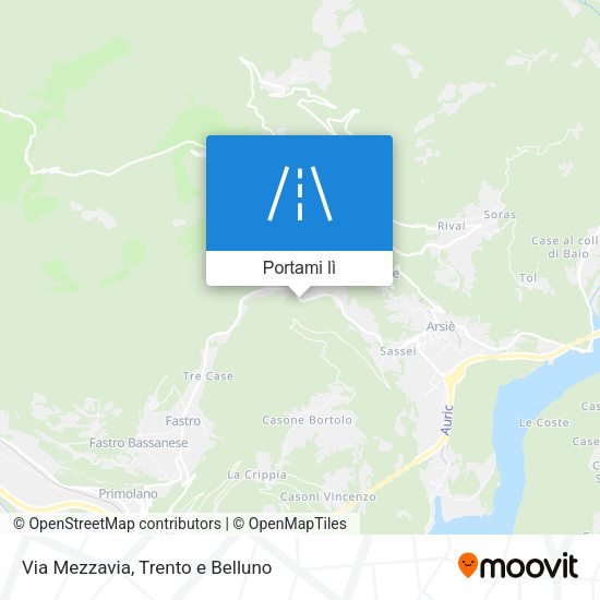 Mappa Via Mezzavia