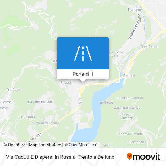 Mappa Via Caduti E Dispersi In Russia