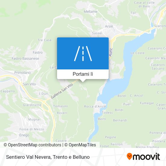 Mappa Sentiero Val Nevera