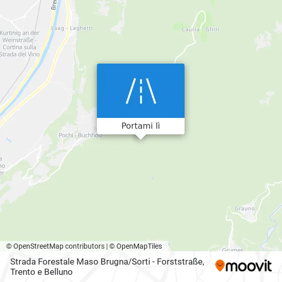 Mappa Strada Forestale Maso Brugna / Sorti - Forststraße