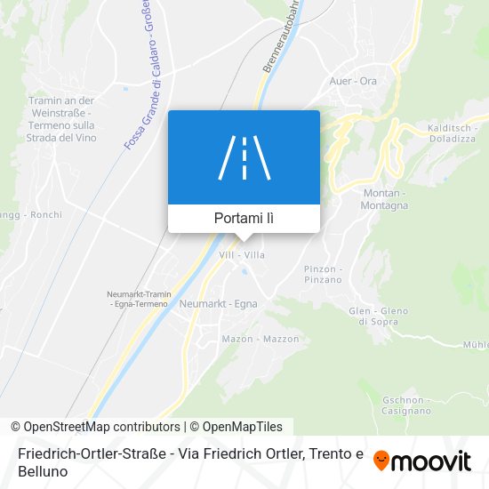 Mappa Friedrich-Ortler-Straße - Via Friedrich Ortler