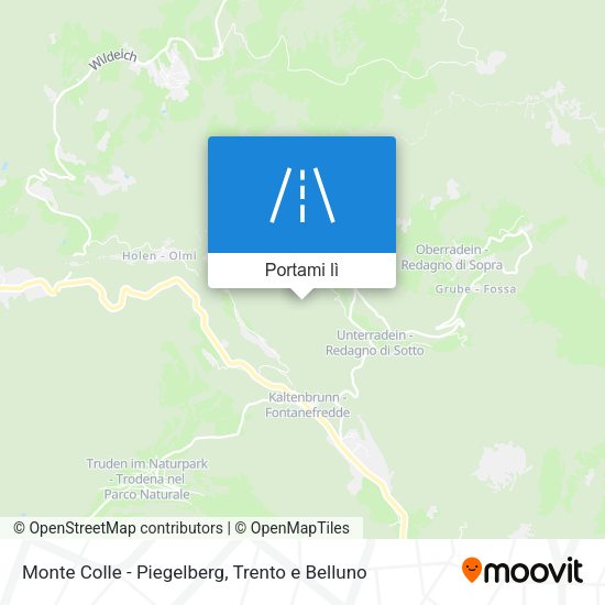 Mappa Monte Colle - Piegelberg