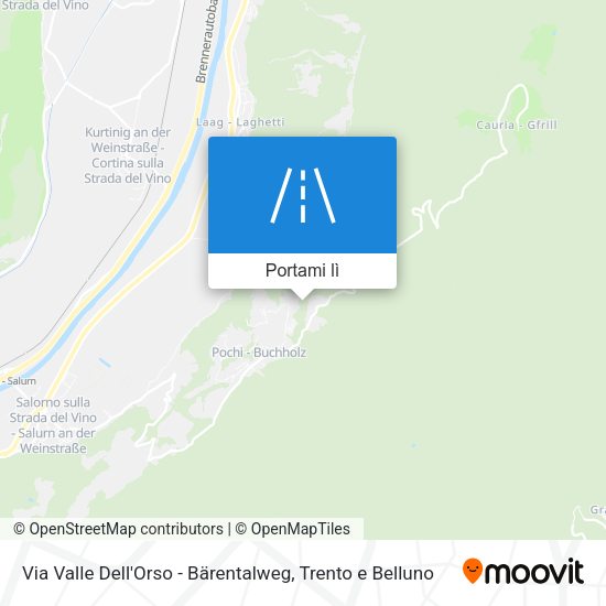 Mappa Via Valle Dell'Orso - Bärentalweg