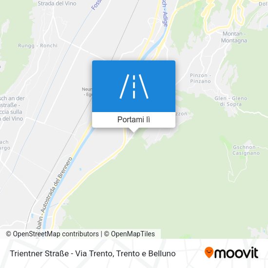Mappa Trientner Straße - Via Trento
