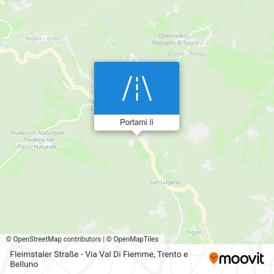 Mappa Fleimstaler Straße - Via Val Di Fiemme