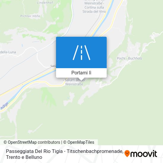 Mappa Passeggiata Del Rio Tigia - Titschenbachpromenade