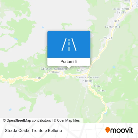 Mappa Strada Costa