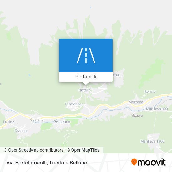Mappa Via Bortolameolli