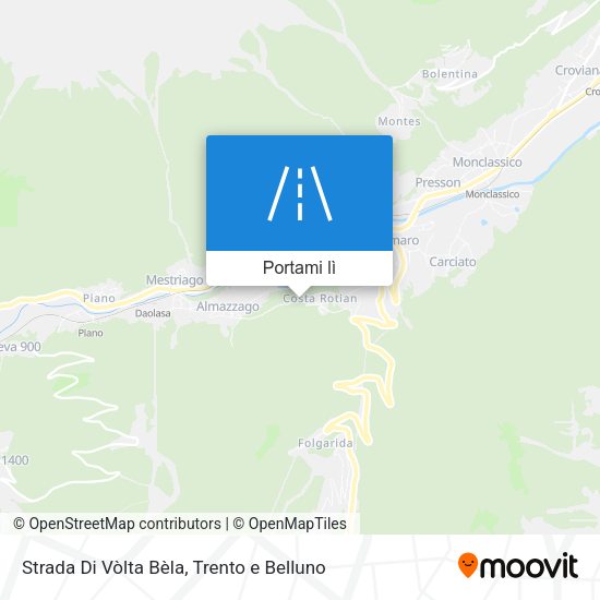 Mappa Strada Di Vòlta Bèla