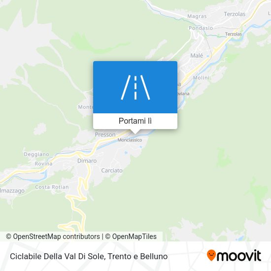 Mappa Ciclabile Della Val Di Sole