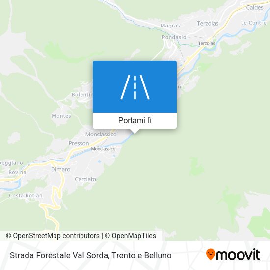 Mappa Strada Forestale Val Sorda