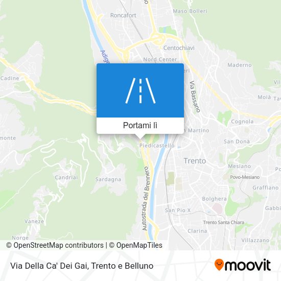 Mappa Via Della Ca' Dei Gai