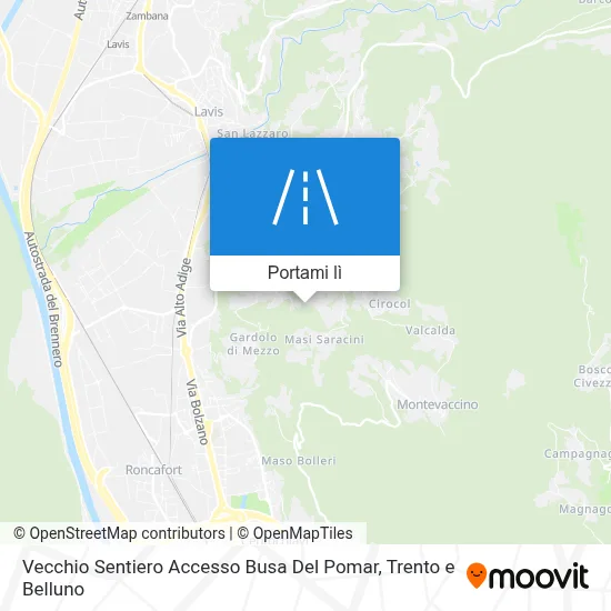 Mappa Vecchio Sentiero Accesso Busa Del Pomar