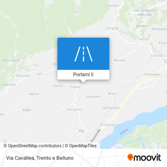 Mappa Via Cavallea