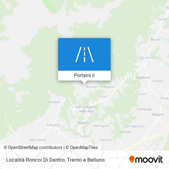 Mappa Località Roncoi Di Dentro