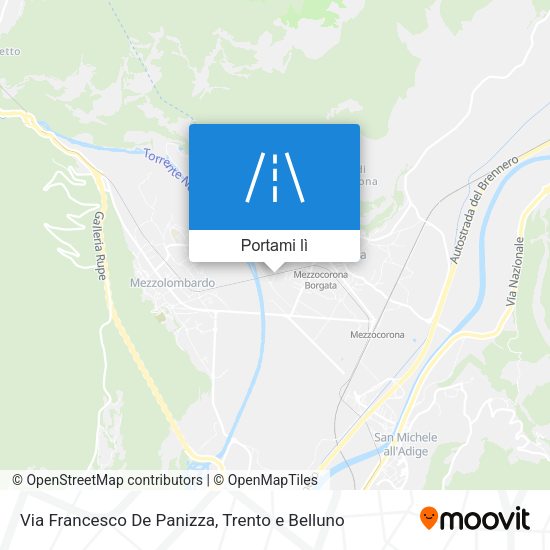 Mappa Via Francesco De Panizza