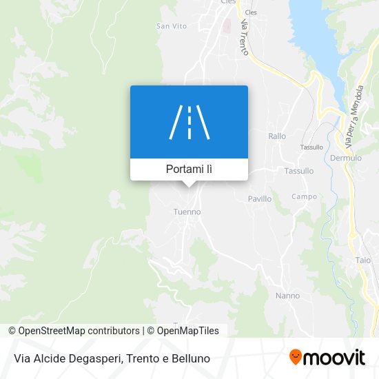 Mappa Via Alcide Degasperi