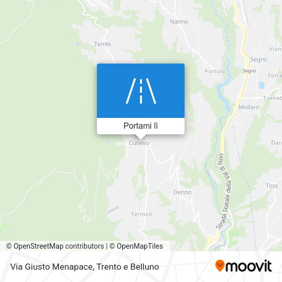 Mappa Via Giusto Menapace