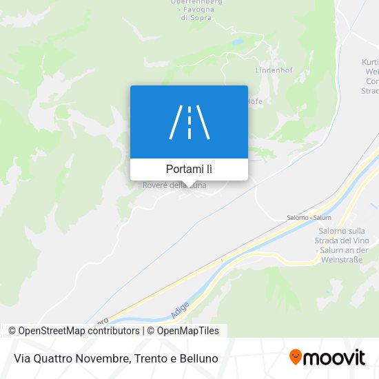 Mappa Via Quattro Novembre