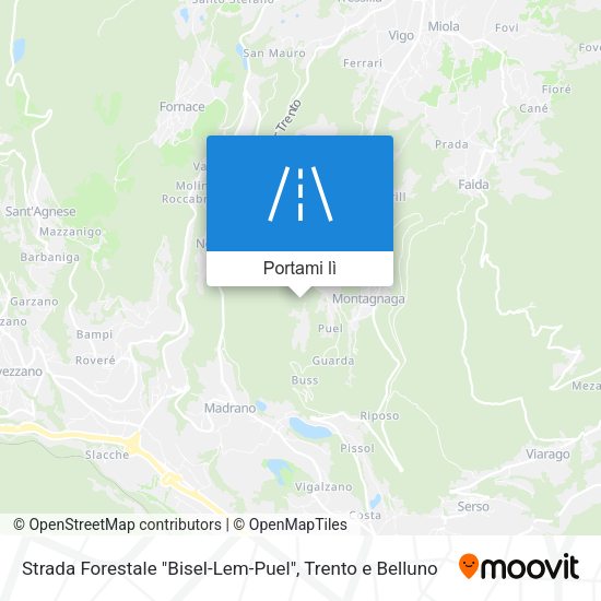 Mappa Strada Forestale "Bisel-Lem-Puel"