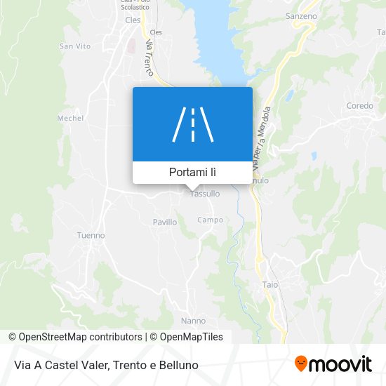 Mappa Via A Castel Valer