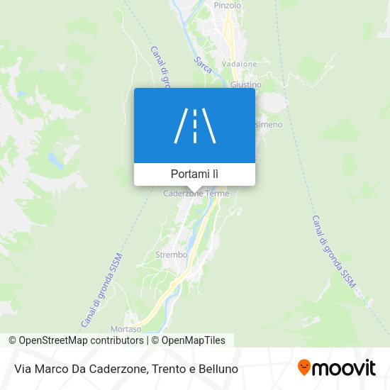 Mappa Via Marco Da Caderzone