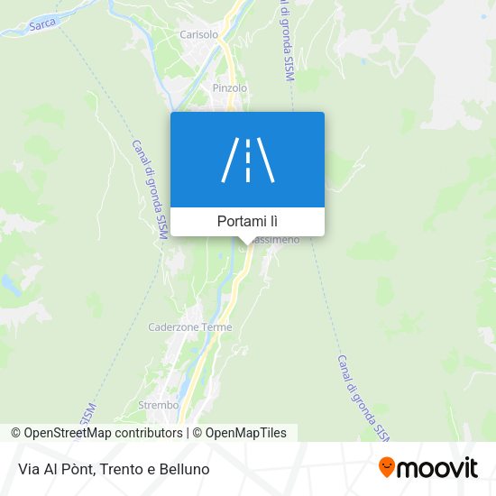 Mappa Via Al Pònt