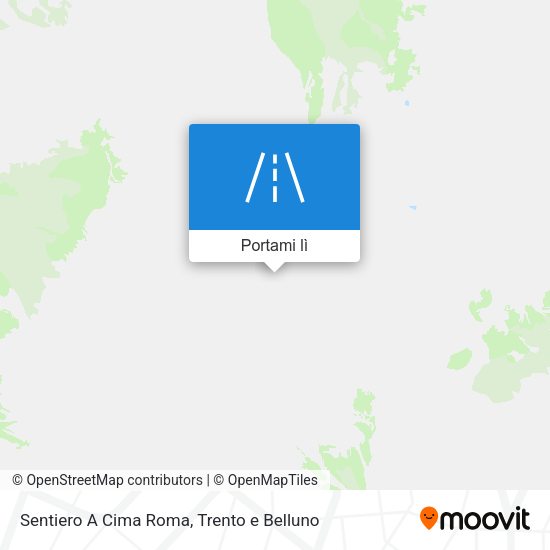 Mappa Sentiero A Cima Roma