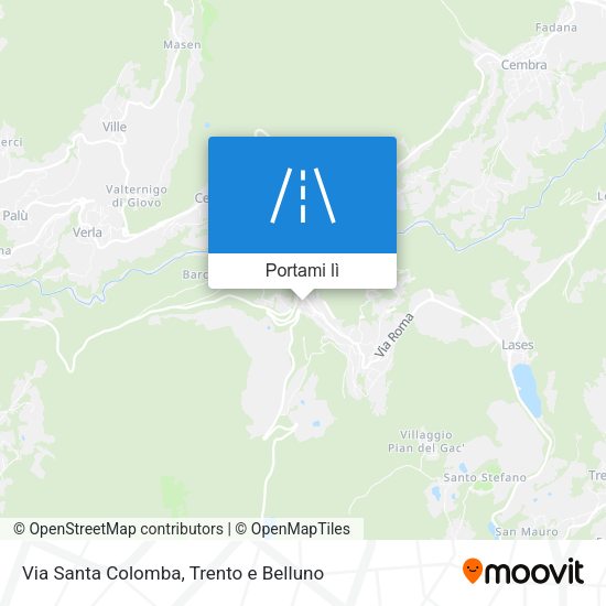 Mappa Via Santa Colomba