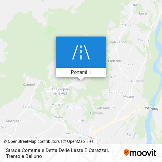 Mappa Strada Comunale Detta Delle Laste E Carazzai