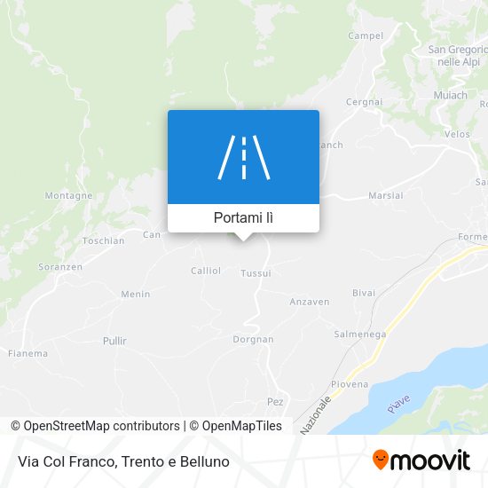 Mappa Via Col Franco
