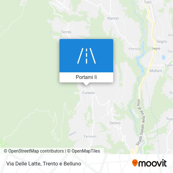 Mappa Via Delle Latte