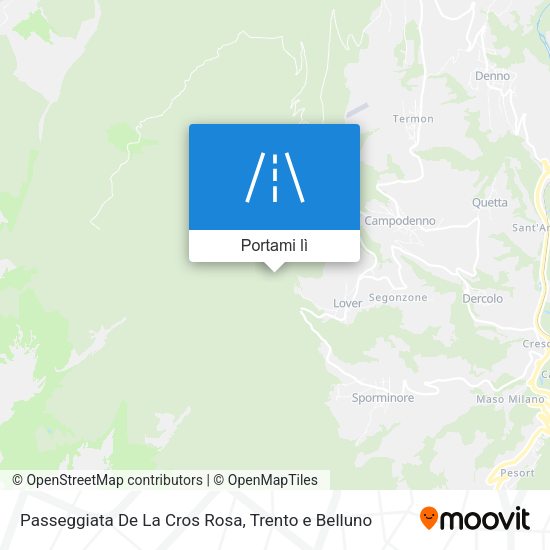 Mappa Passeggiata De La Cros Rosa