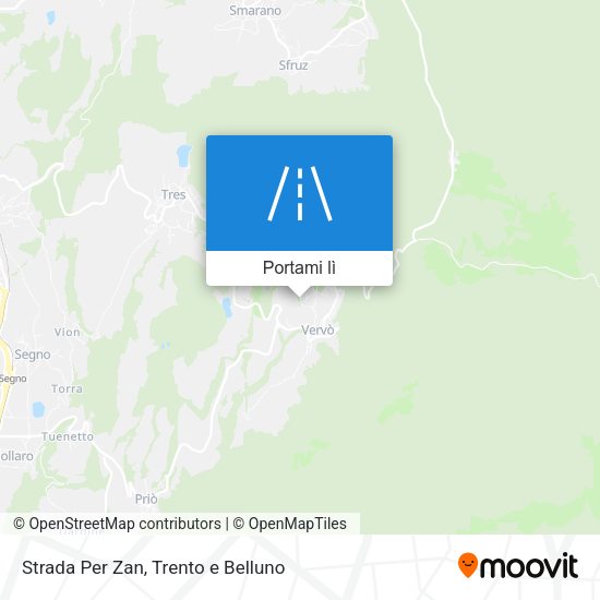 Mappa Strada Per Zan