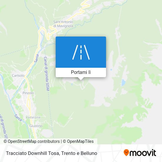 Mappa Tracciato Downhill Tosa