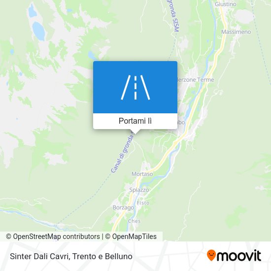 Mappa Sinter Dali Cavri