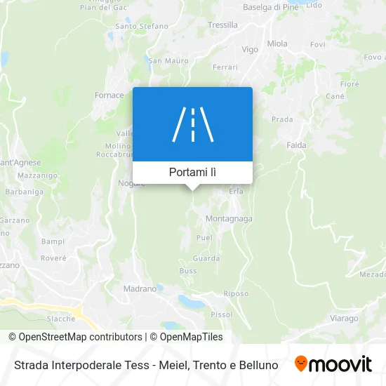 Mappa Strada Interpoderale Tess - Meiel
