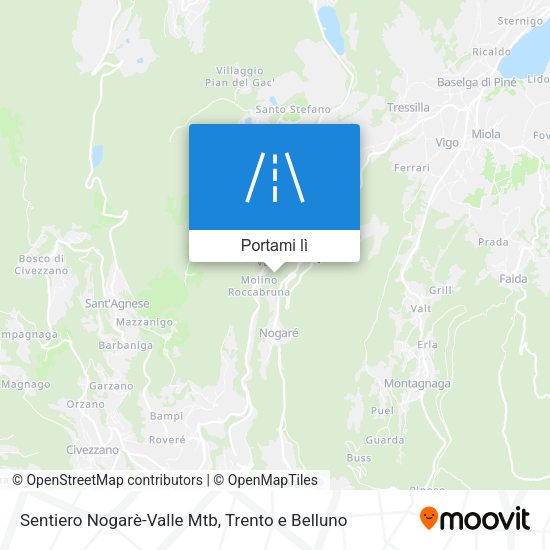 Mappa Sentiero Nogarè-Valle Mtb