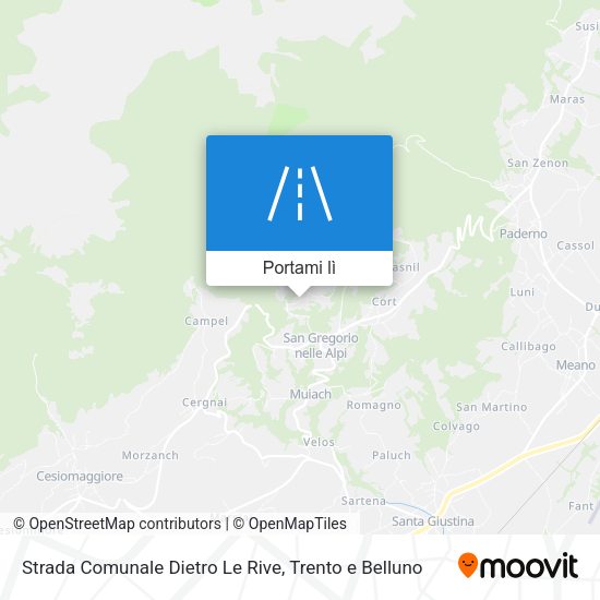 Mappa Strada Comunale Dietro Le Rive