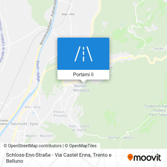 Mappa Schloss-Enn-Straße - Via Castel Enna